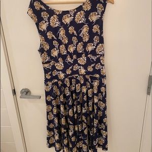 Below the knee fit and flare dress